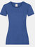 Ladies/Womens Lady-Fit Valueweight Short Sleeve T-Shirt (Retro Heather Royal) - Retro Heather Royal