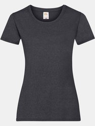 Ladies/Womens Lady-Fit Valueweight Short Sleeve T-Shirt - Dark Heather