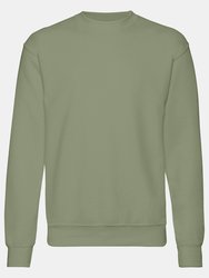 Loom Mens Set-In Belcoro® Yarn Sweatshirt - Classic Olive - Classic Olive