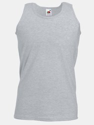 Mens Athletic Sleeveless Vest/Tank Top - Heather Gray