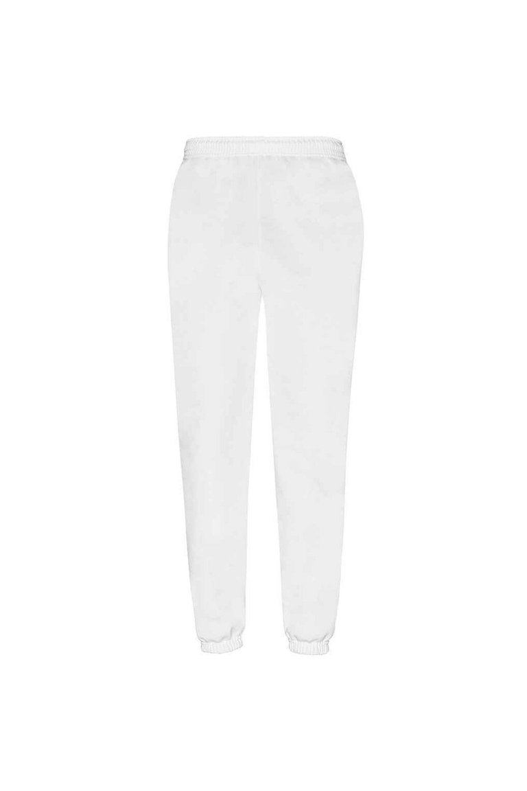 Mens Classic Elasticated Hem Sweatpants - White - White