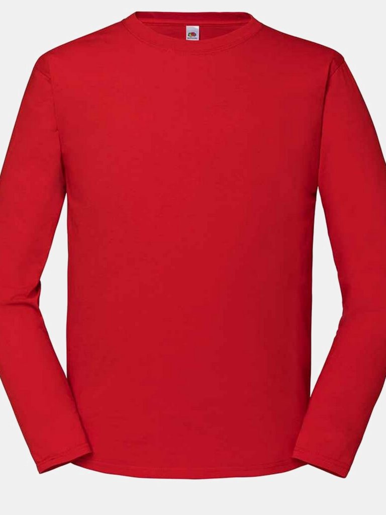 Mens Iconic Long-Sleeved T-Shirt - Red - Red