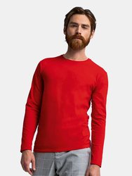 Mens Iconic Long-Sleeved T-Shirt - Red