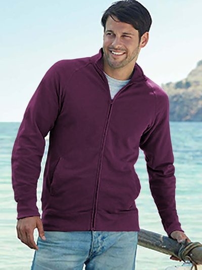 Fruit of the Loom Mens Lightweight Full Zip Sweatshirt Jacket - Burgundy product