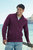 Mens Lightweight Full Zip Sweatshirt Jacket - Burgundy - Burgundy