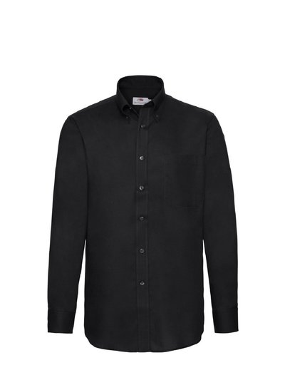 Fruit of the Loom Mens Long Sleeve Oxford Shirt - Black product