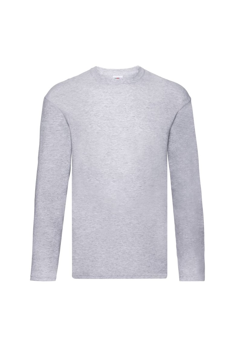 Mens R Long-Sleeved T-Shirt - Gray Heather - Heather Grey