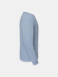 Mens Set-In Belcoro® Yarn Sweatshirt - Mineral Blue