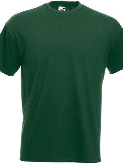 Fruit of the Loom Mens Super Premium Short Sleeve Crew Neck T-Shirt - Bottle Green product