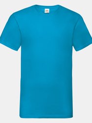 Mens Valueweight V-Neck T-Short Sleeve T-Shirt - Azure Blue - Azure Blue