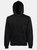 Mens Zip Through Hooded Sweatshirt / Hoodie - Black