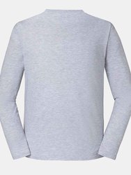Unisex Adult Iconic 195 Premium Long-Sleeved T-Shirt - Heather Grey