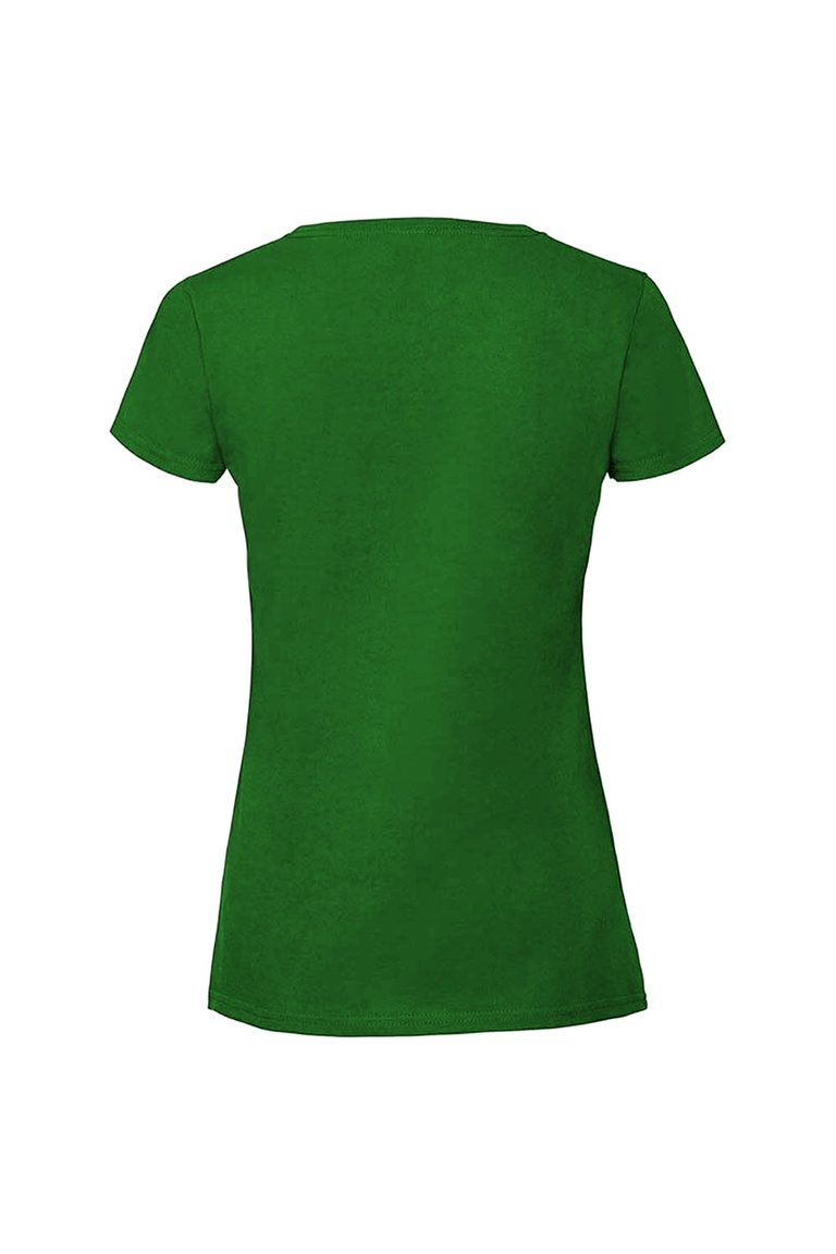 Womens/Ladies Fit Ringspun Premium Tshirt - Kelly Green