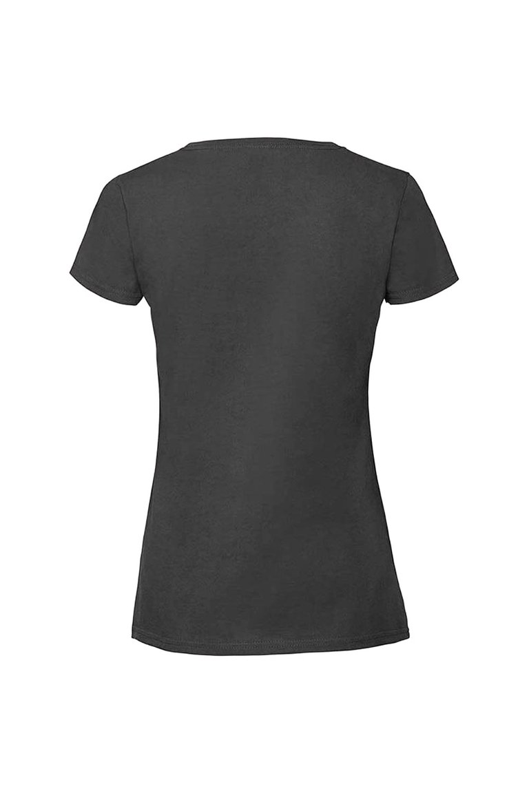 Womens/Ladies Fit Ringspun Premium Tshirt - Light Graphite
