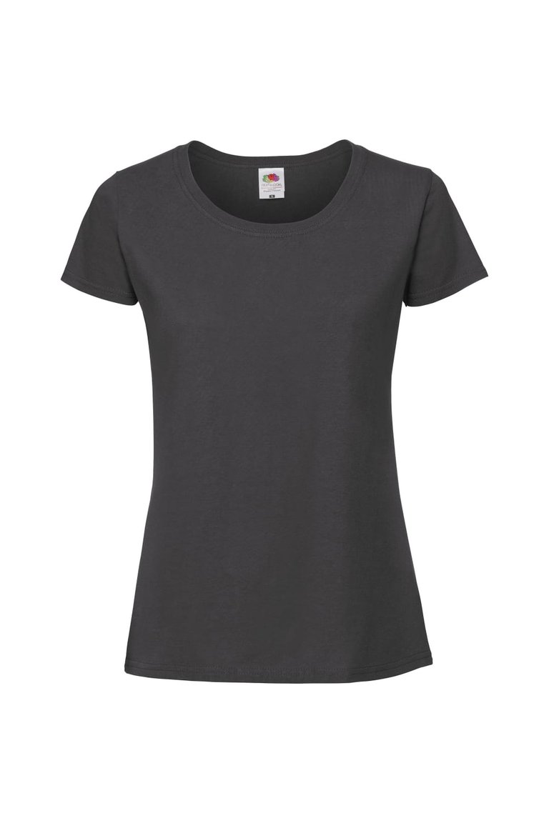 Womens/Ladies Fit Ringspun Premium Tshirt - Light Graphite - Light Graphite