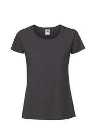 Womens/Ladies Fit Ringspun Premium Tshirt - Light Graphite - Light Graphite