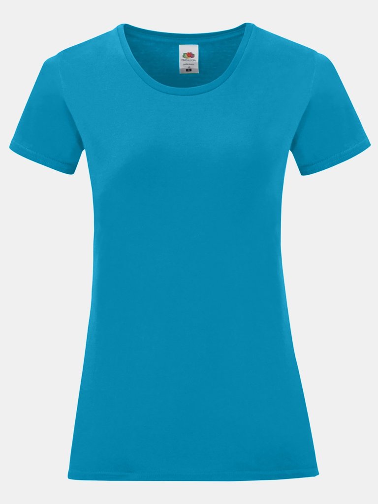 Womens/Ladies Iconic T-Shirt - Azure - Azure