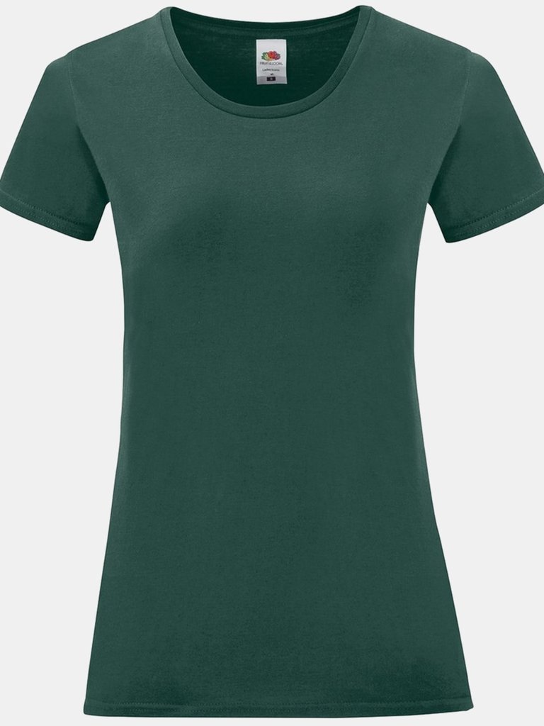 Womens/Ladies Iconic T-Shirt - Forest Green - Forest Green