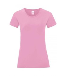 Womens/Ladies Iconic T-Shirt - Powder Rose - Powder Rose