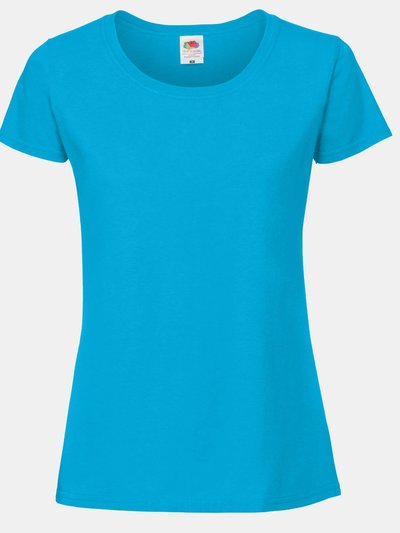Fruit of the Loom Womens/Ladies Ringspun Premium T-Shirt - Azure Blue product