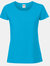 Womens/Ladies Ringspun Premium T-Shirt - Azure Blue - Azure Blue