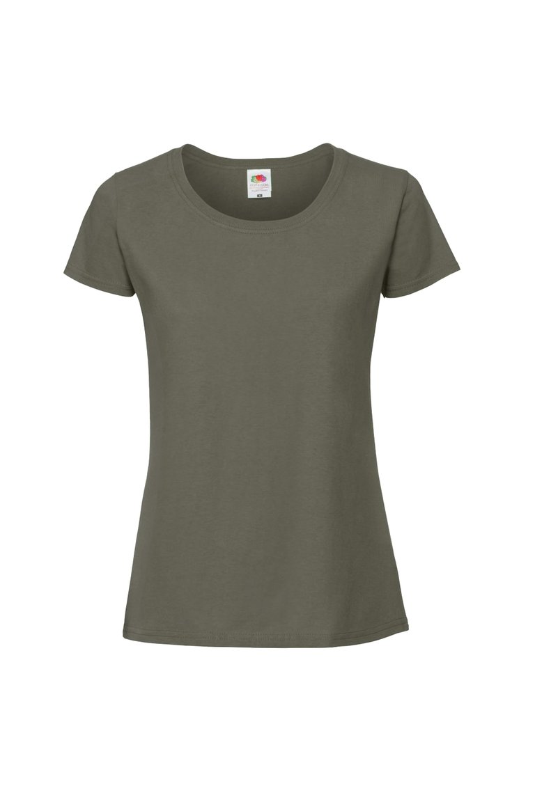 Womens/Ladies Ringspun Premium T-Shirt - Deep Green - Deep Green