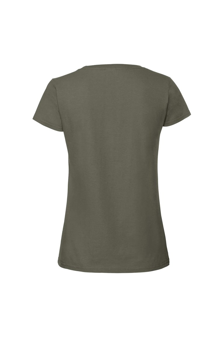 Womens/Ladies Ringspun Premium T-Shirt - Deep Green