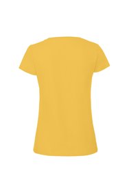 Womens/Ladies Ringspun Premium T-Shirt - Sunflower