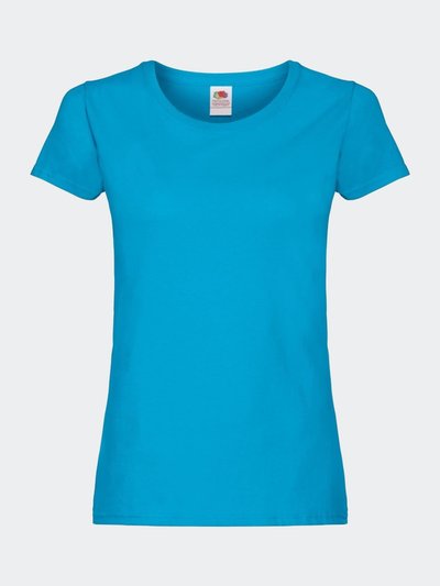 Fruit of the Loom Womens/Ladies Short Sleeve Lady-Fit Original T-Shirt - Azure Blue product