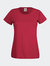 Womens/Ladies Short Sleeve Lady-Fit Original T-Shirt - Brick Red - Brick Red