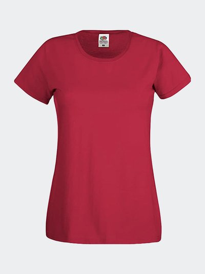 Fruit of the Loom Womens/Ladies Short Sleeve Lady-Fit Original T-Shirt - Brick Red product