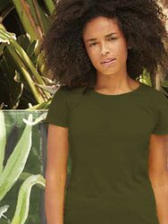 Womens/Ladies Short Sleeve Lady-Fit Original T-Shirt - Classic Olive
