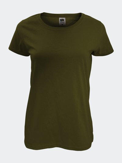 Fruit of the Loom Womens/Ladies Short Sleeve Lady-Fit Original T-Shirt - Classic Olive product