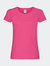 Womens/Ladies Short Sleeve Lady-Fit Original T-Shirt - Fuchsia - Fuchsia