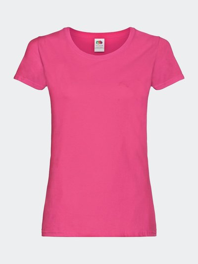 Fruit of the Loom Womens/Ladies Short Sleeve Lady-Fit Original T-Shirt - Fuchsia product