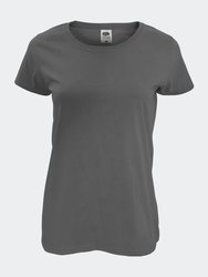 Womens/Ladies Short Sleeve Lady-Fit Original T-Shirt - Light Graphite - Light Graphite