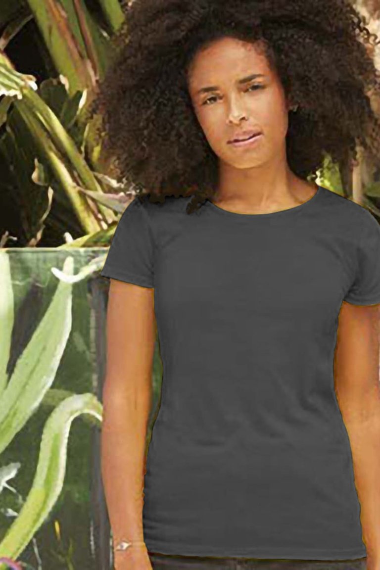 Womens/Ladies Short Sleeve Lady-Fit Original T-Shirt - Light Graphite