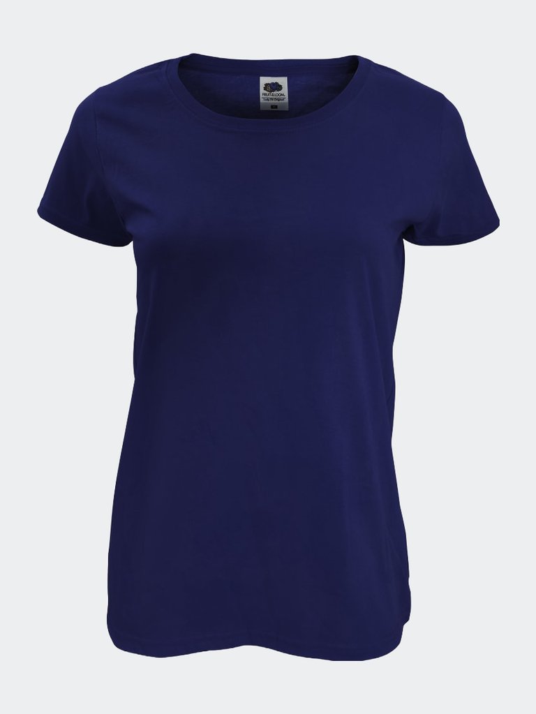 Womens/Ladies Short Sleeve Lady-Fit Original T-Shirt - Navy - Navy