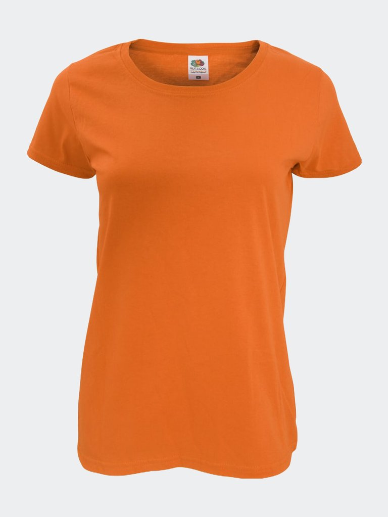 Womens/Ladies Short Sleeve Lady-Fit Original T-Shirt - Orange - Orange