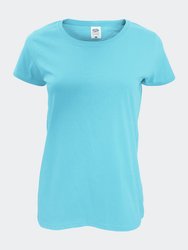Womens/Ladies Short Sleeve Lady-Fit Original T-Shirt - Sky Blue - Sky Blue