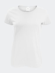 Womens/Ladies Short Sleeve Lady-Fit Original T-Shirt - White - White