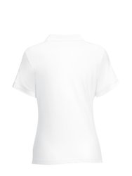 Womens Lady-Fit 65/35 Short Sleeve Polo Shirt - White