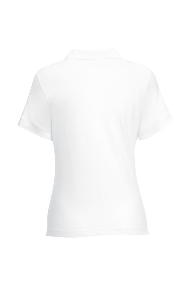 Womens Lady-Fit 65/35 Short Sleeve Polo Shirt - White