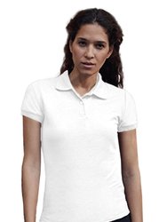 Womens Lady-Fit 65/35 Short Sleeve Polo Shirt - White