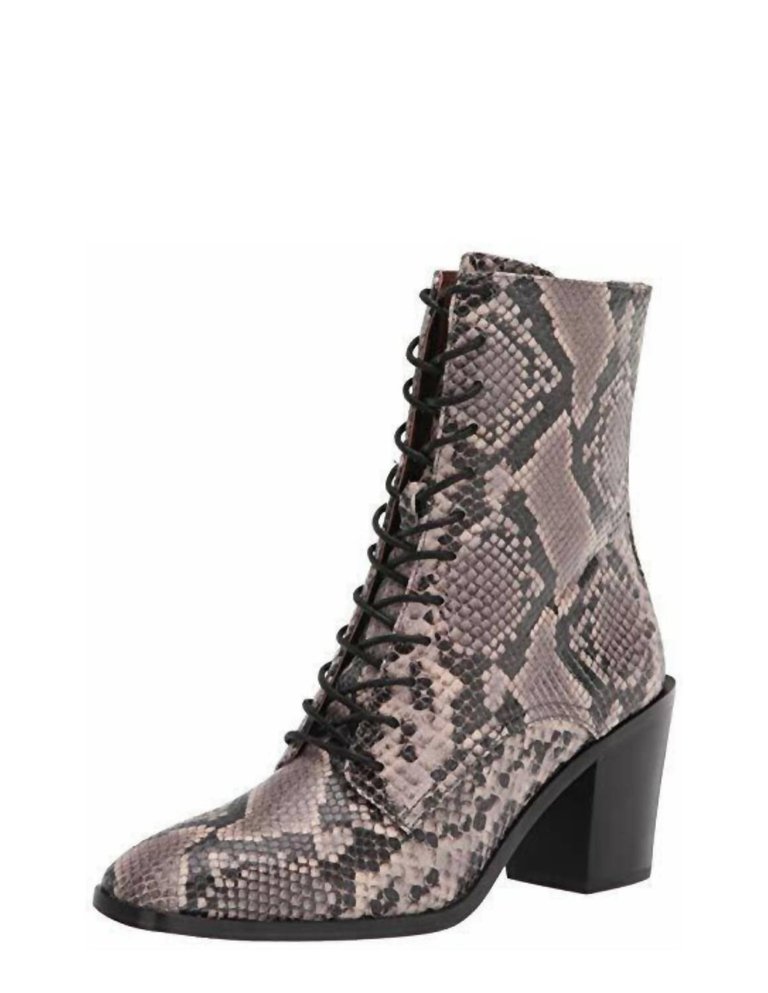 Georgia Lace Up Ankle Boot - Grey Multi