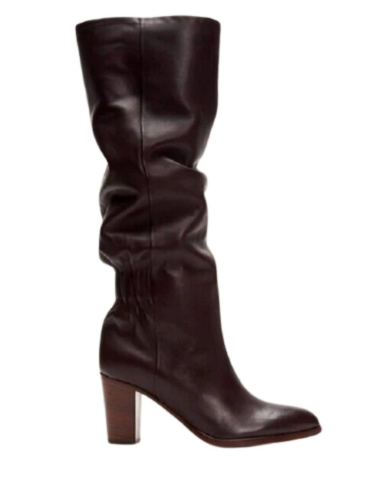 June Slouch Tall Boot - Merlot