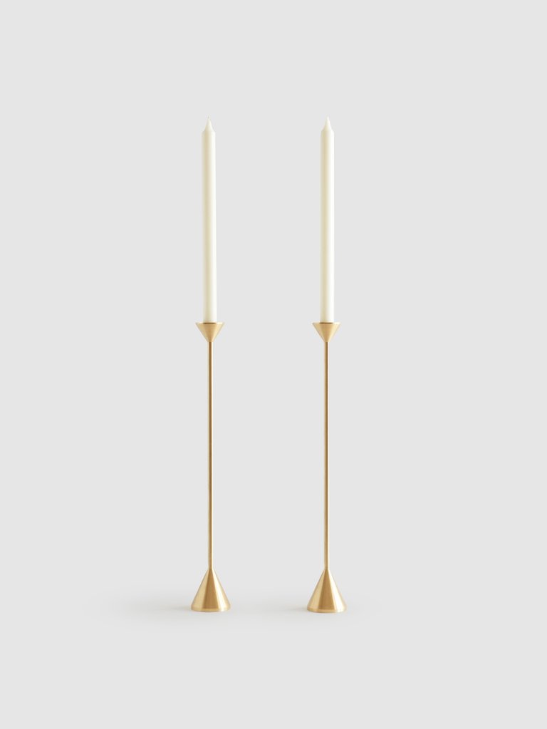 Spindle Candle Holder - Cone