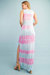 Jersey Tie Dye Maxi Dress - Aqua And Pink