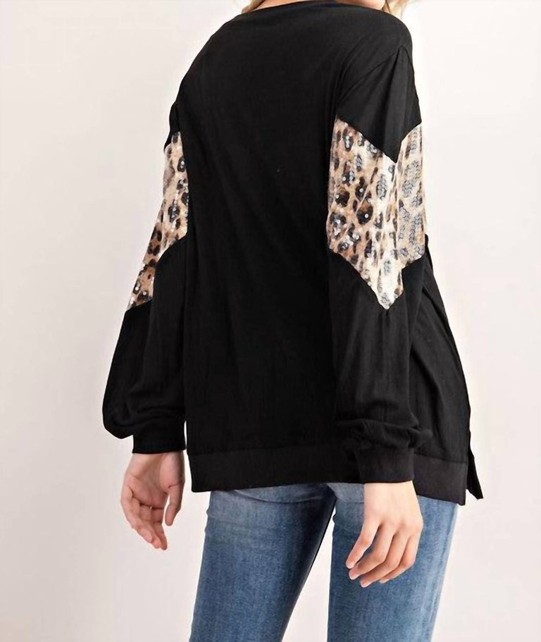 Leopard Sequin Top