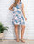 Ruffle Collar Dress - Tropical Print